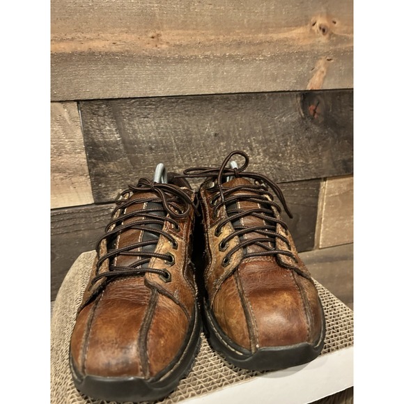 GBX Chunky Oxford Billard Shoes Mens‎ 9 Brown Leather Lace Retro Y2K Boho 90s main image 8